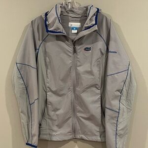 Florida Gators Columbia  Jacket Womens Large Gray Blue Hooded